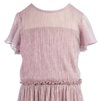 Speechless Little Girls Short Sleeve Flutter A-Line Dress