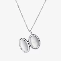 "Mom" Womens Sterling Silver 18 Inch Locket Necklace