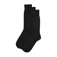 Stafford Microfiber Mens 3 Pair Big and Tall Crew Socks