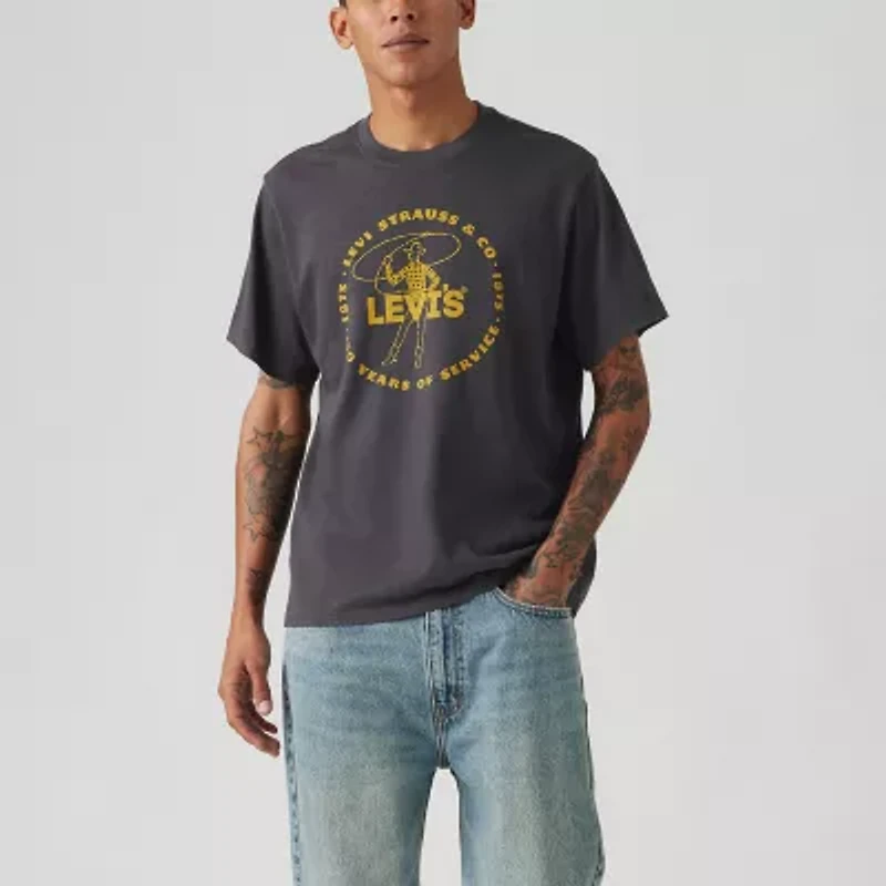 Levi's® Mens Crew Neck Short Sleeve Relaxed Fit Graphic T-Shirt