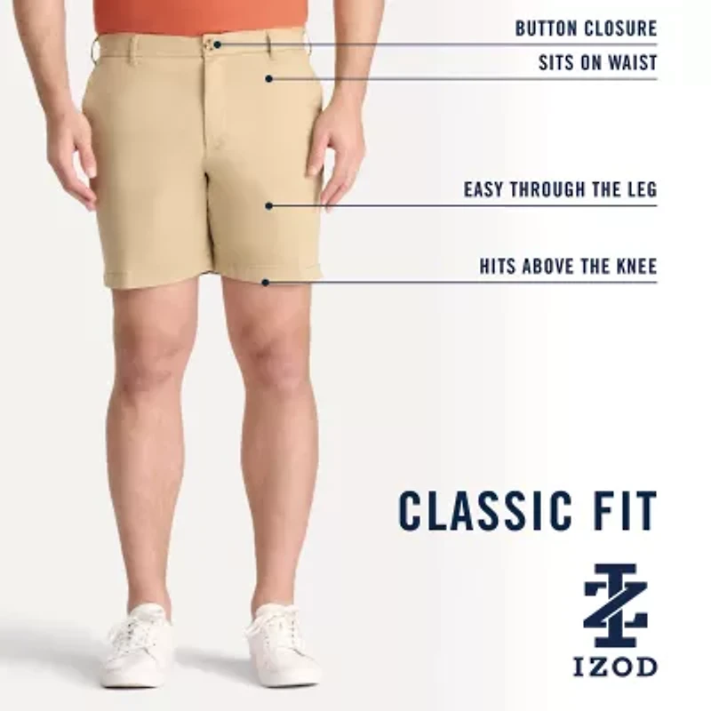 IZOD Saltwater Mens 7" Stretch Fabric Chino Short