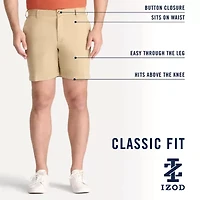 IZOD Saltwater Mens 7" Stretch Fabric Chino Short