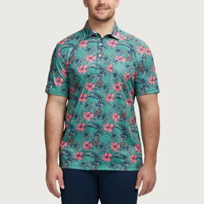 IZOD Sunshield Performance Big and Tall Mens Classic Fit Short Sleeve Polo Shirt