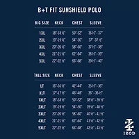 IZOD Sunshield Performance Big and Tall Mens Classic Fit Short Sleeve Polo Shirt