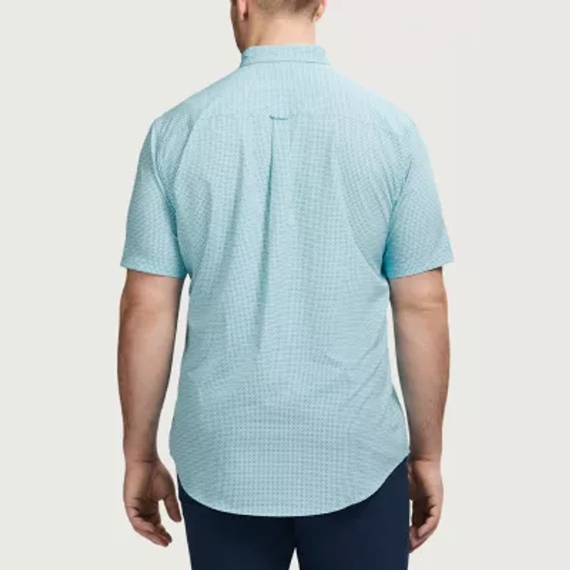 IZOD Breeze Mens Short Sleeve Classic Fit Stretch Fabric Big and Tall Button-Down Shirt