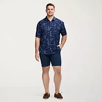 IZOD Mens Short Sleeve Classic Fit Stretch Fabric Big and Tall Button-Down Shirt