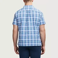 IZOD Lux Classic Mens Short Sleeve Fit Big and Tall Button-Down Shirt