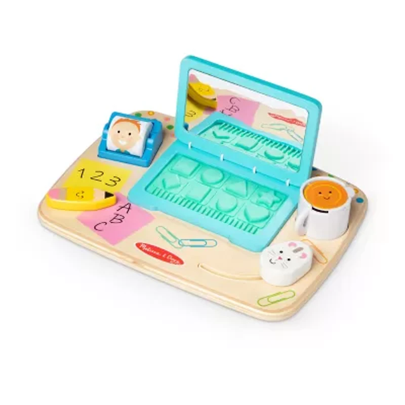 Melissa & Doug Work & Play Desktop Activity Board Interactive Toy