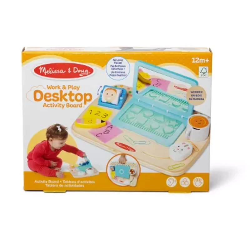 Melissa & Doug Work & Play Desktop Activity Board Interactive Toy