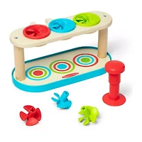 Melissa & Doug Match & Push Spinning Tops Interactive Toy