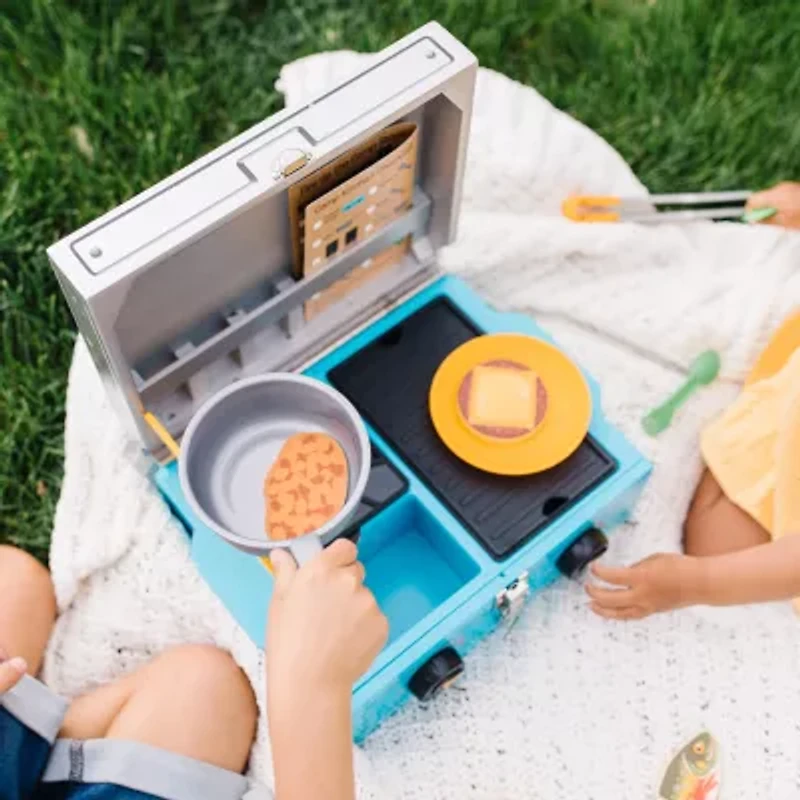 Melissa & Doug Lets Explore Wooden Camp Stove Play Set Interactive Toy