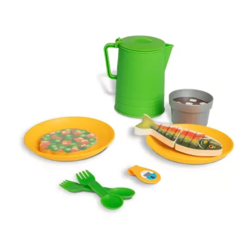 Melissa & Doug Lets Explore Wooden Camp Stove Play Set Interactive Toy