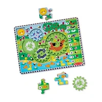 Melissa & Doug Animal Chase I-Spy Wooden Gear 24-pc. Puzzle