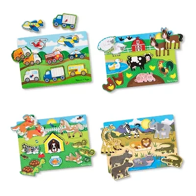Melissa & Doug Peg Puzzle Bundle 4-pc. Puzzle