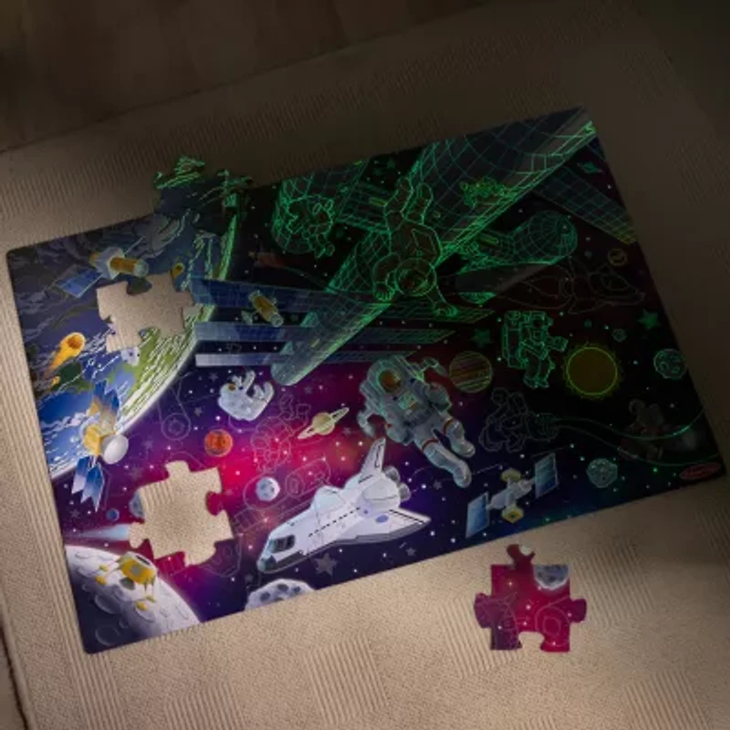 Melissa & Doug Outer Space Glow In The Dark Floor 48-pc. Puzzle