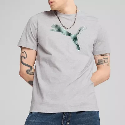 PUMA Mens Crew Neck Short Sleeve Regular Fit Graphic T-Shirt