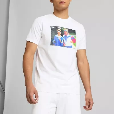 PUMA Mens Crew Neck Short Sleeve Regular Fit Graphic T-Shirt