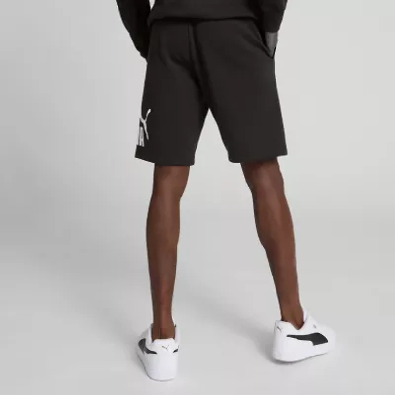 PUMA Fleece Mens 10" Mid Rise Workout Shorts