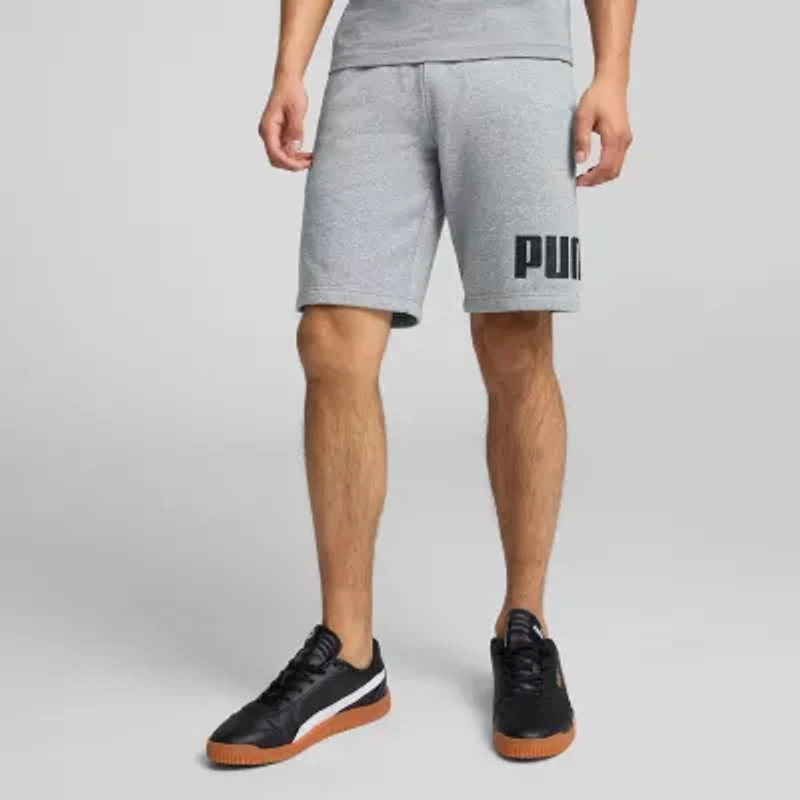 PUMA Fleece Mens 10" Mid Rise Workout Shorts