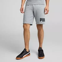 PUMA Fleece Mens 10" Mid Rise Workout Shorts