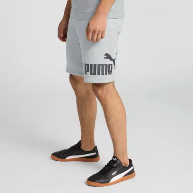PUMA Fleece Mens 10" Mid Rise Workout Shorts