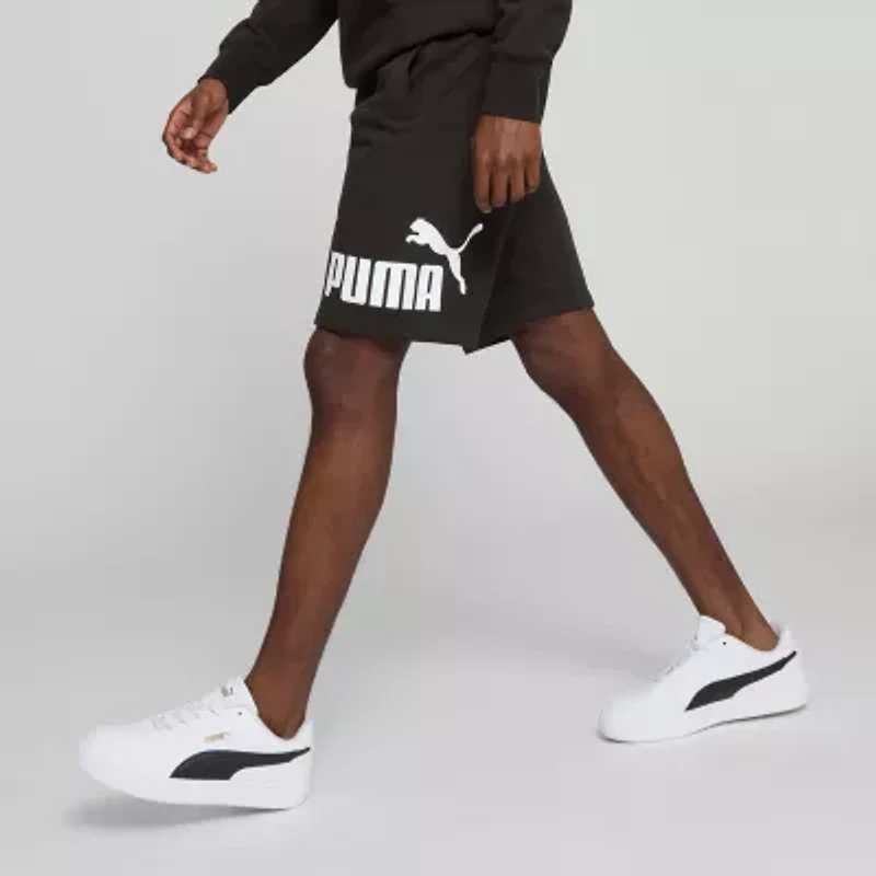 PUMA Fleece Mens 10" Mid Rise Workout Shorts