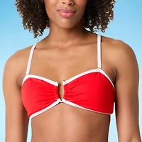 Mynah Womens Adjustable Straps Bandeau Bikini Swimsuit Top