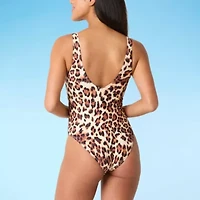 Mynah Womens Animal Print One Piece Swimsuit