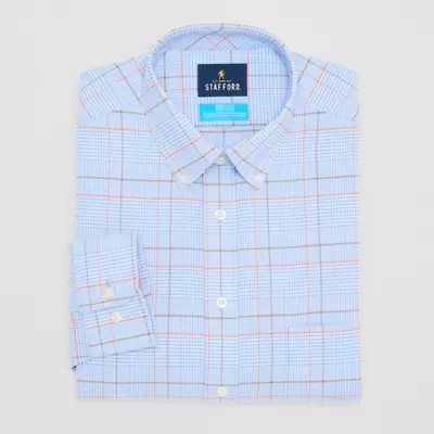 Stafford Coolmax All Season Oxford Mens Regular Fit Long Sleeve Dress Shirt