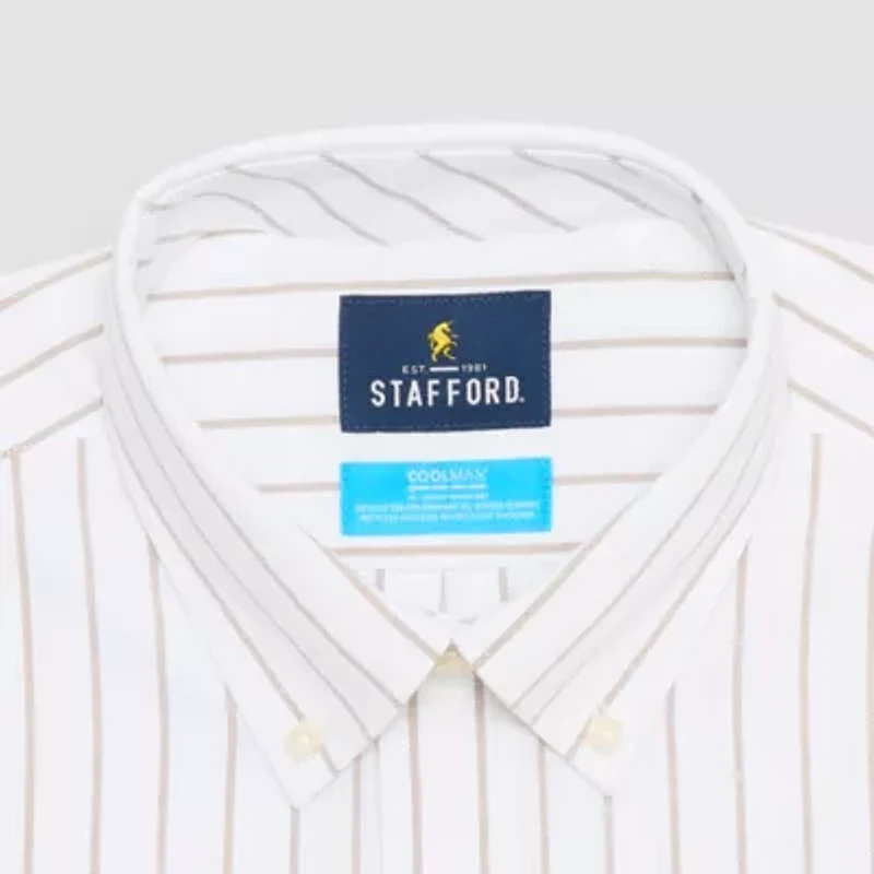 Stafford Coolmax All Season Oxford Mens Regular Fit Long Sleeve Dress Shirt