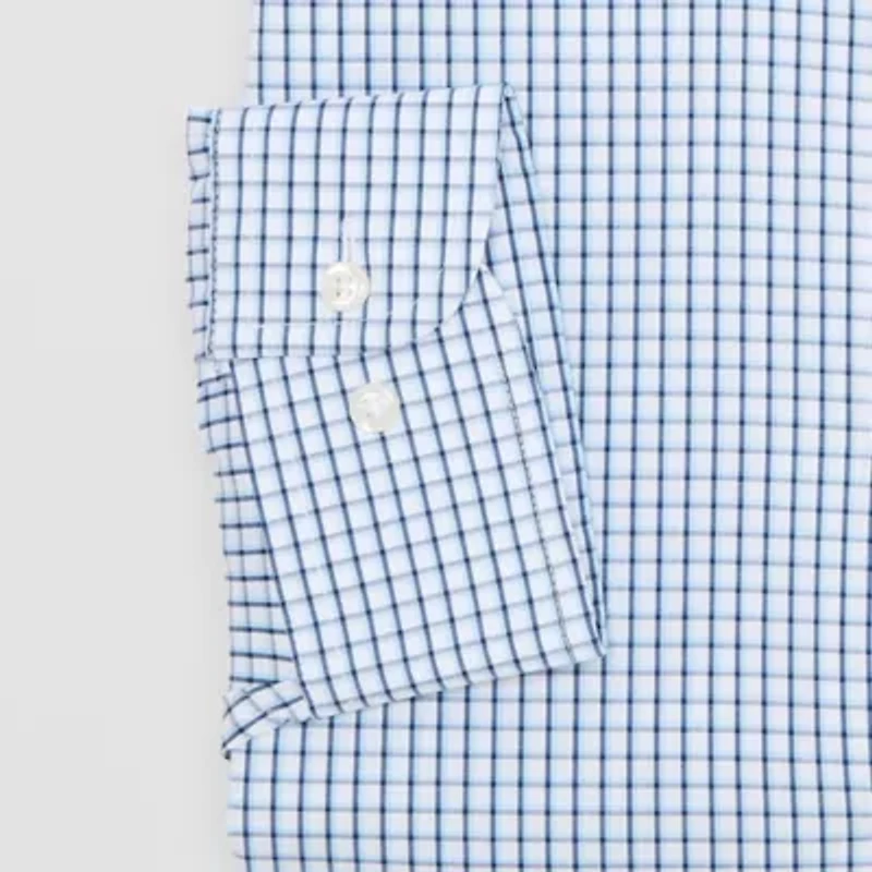 Stafford Smart Tech Mens Regular Fit Stretch Fabric Wrinkle Free Long Sleeve Dress Shirt
