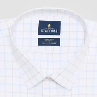 Stafford Smart Tech Mens Regular Fit Stretch Fabric Wrinkle Free Long Sleeve Dress Shirt