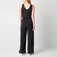 Reebok Womens Henley Neck Long Sleeve Active Jumpsuit
