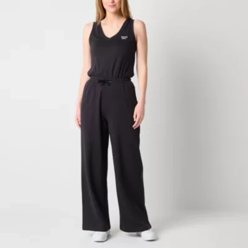 Reebok Womens Henley Neck Long Sleeve Active Jumpsuit