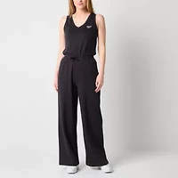 Reebok Womens Henley Neck Long Sleeve Active Jumpsuit