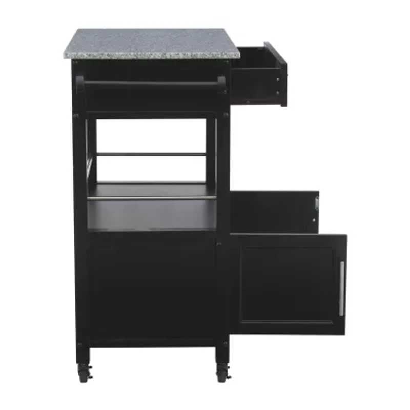 Granite-Top Kitchen Cart