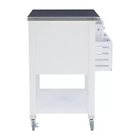 Robbin Stainless Steel-Top Kitchen Cart