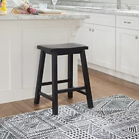 Barberry Counter Height Stool in Antique Black