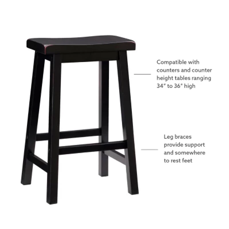 Barberry Counter Height Stool in Antique Black