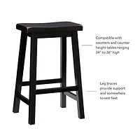 Barberry Counter Height Stool in Antique Black