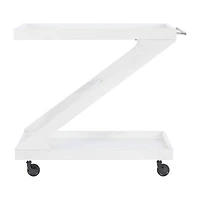 Downey Glass-Top Serving Cart