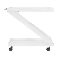 Downey Glass-Top Serving Cart