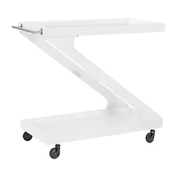 Downey Glass-Top Serving Cart