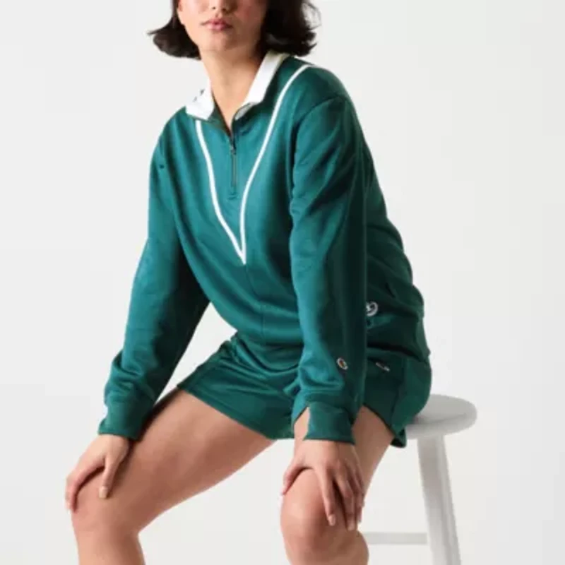 Champion Womens Mock Neck Long Sleeve Active Quarter-Zip Pullover