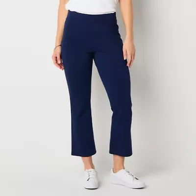 St. John's Bay Womens Straight High Rise Cropped Pant