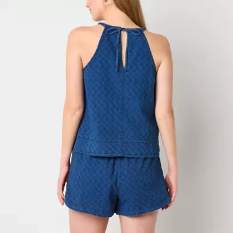 a.n.a Soft Drape Womens Halter Neck Sleeveless Tank Top