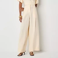Worthington Womens Wide Leg High Rise Trouser