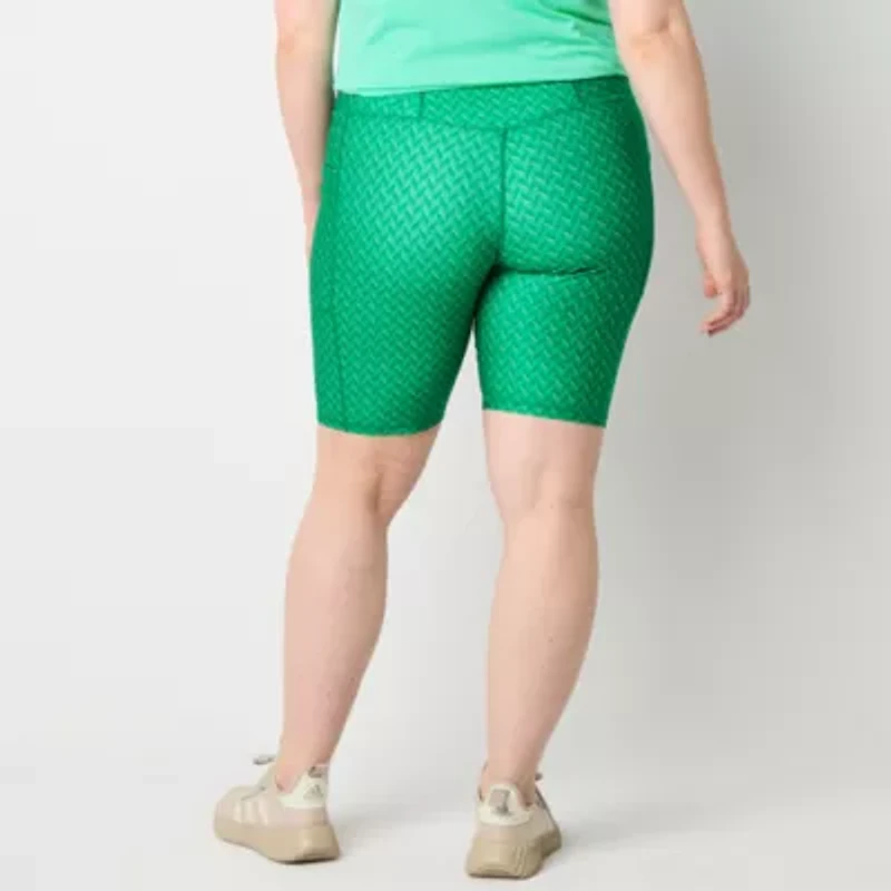 Xersion EverUltra Womens High Rise Quick Dry Plus 10 Inch Bike Short