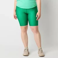 Xersion EverUltra Womens High Rise Quick Dry Plus 10 Inch Bike Short