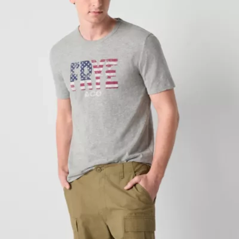 Frye and Co. Mens Crew Neck Short Sleeve Regular Fit Graphic T-Shirt